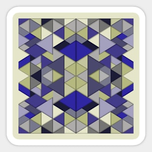 Origami Background In Retro Repeated Pattern Sticker